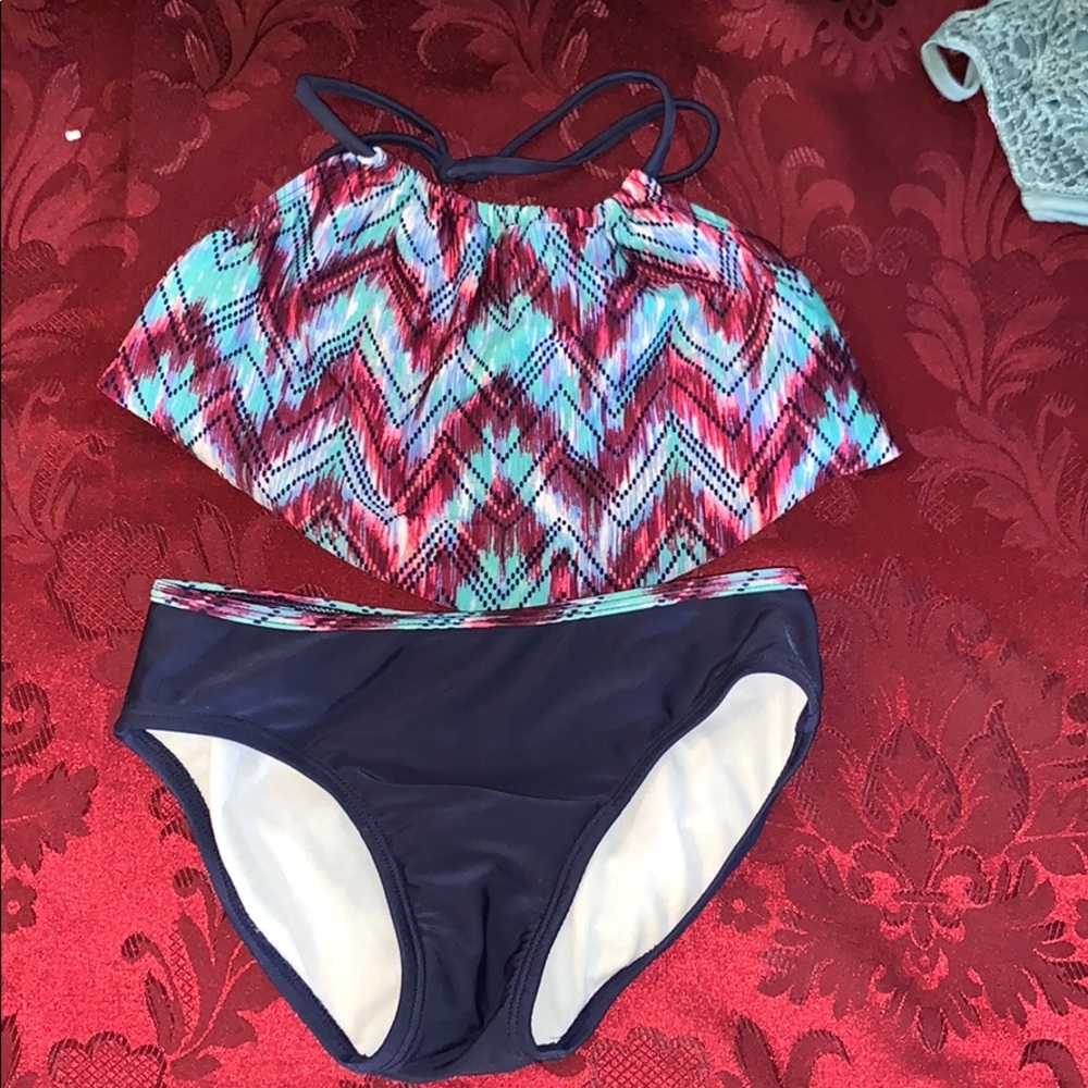Girls Target Bikini Swimsuit. Multi Color